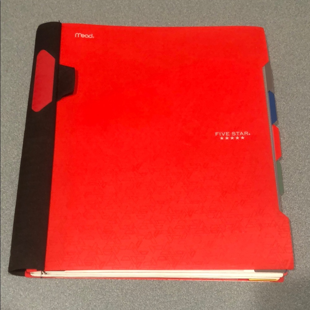 Five Star Red Binder